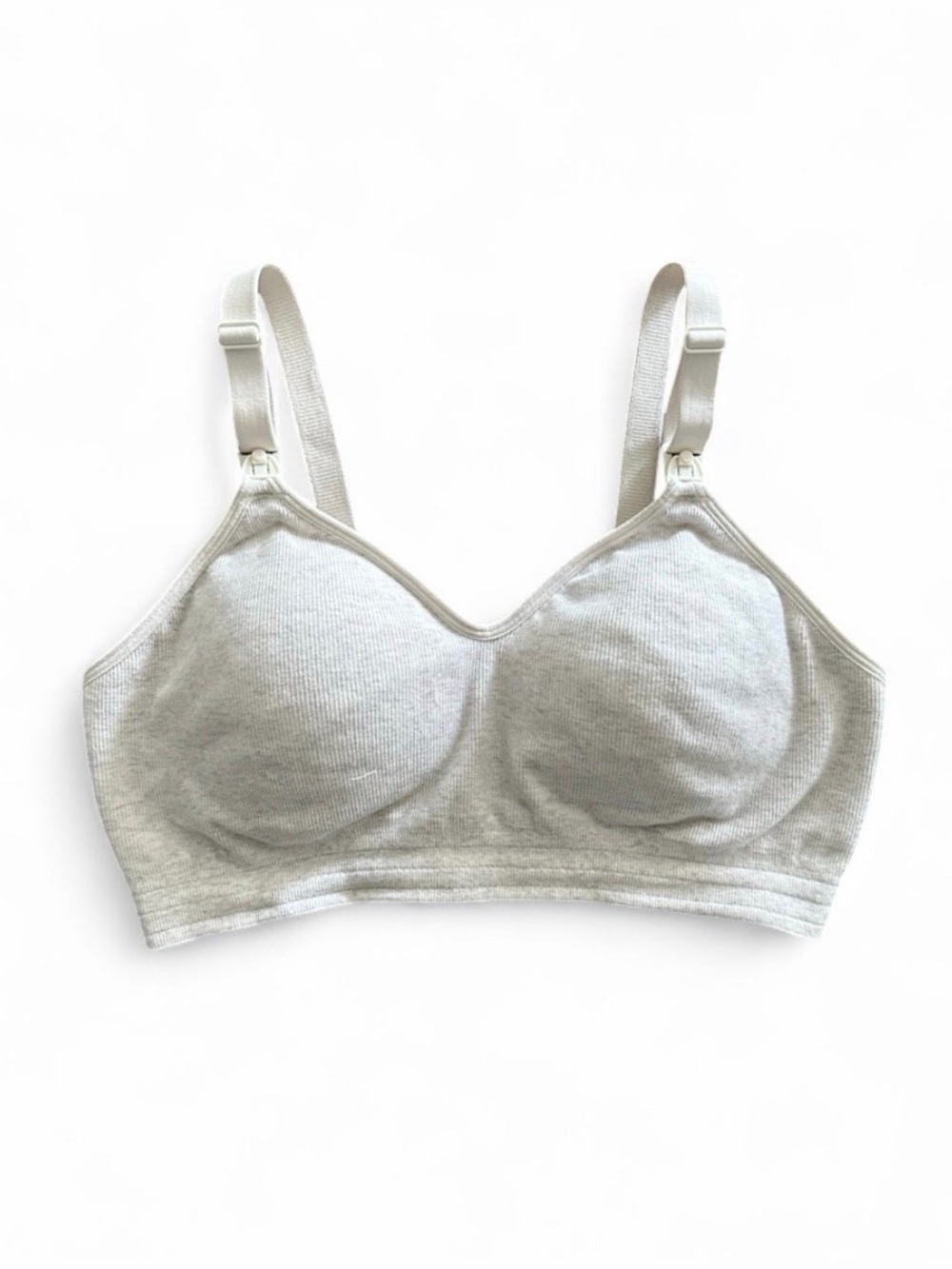 Momcozy Ribbed Nursing Bra with Adjustable Straps